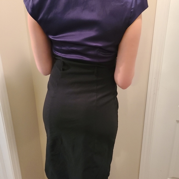 14.)Classy Purple Pencil Dress - Picture 2 of 3